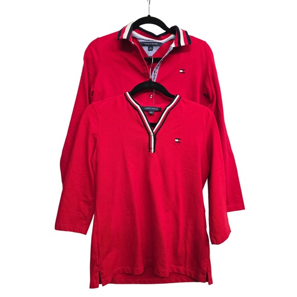 Tommy Hilfiger Tops - Tommy Hilfiger Red Knit Tops Bundle 2pcs Small coastal‎ Preppy Sporty  Casual